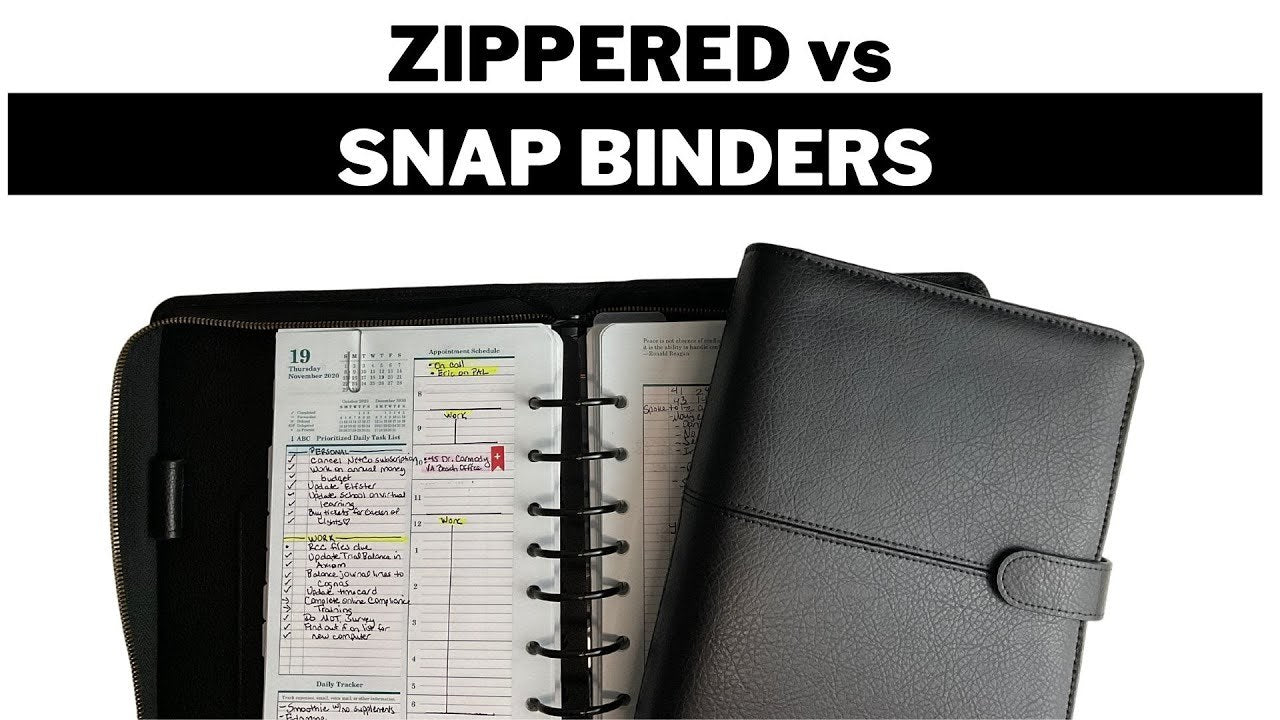 Zippered vs Snap Binders TonyaPlans Zippered vs Snap Binders TonyaPlans