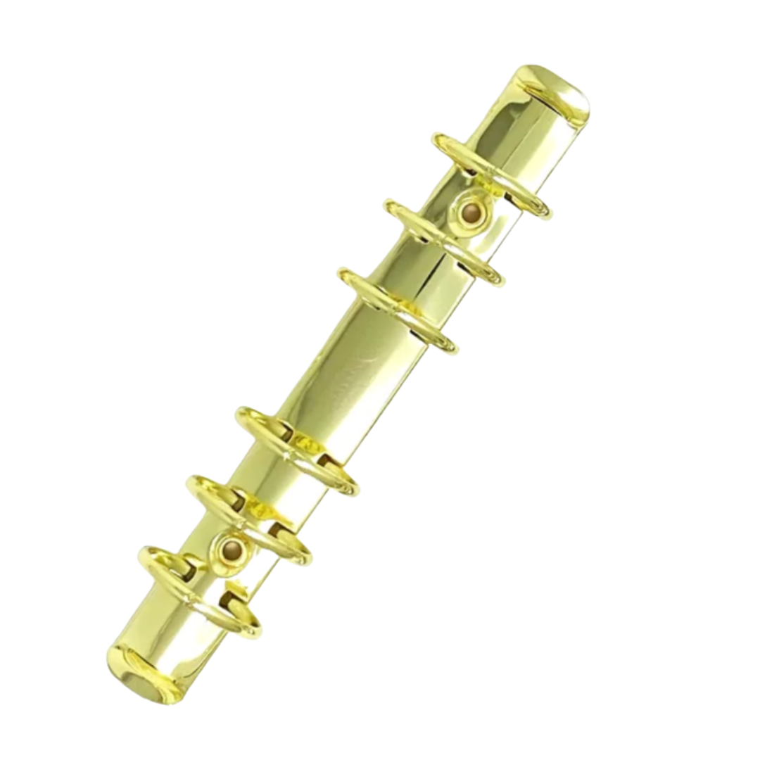 Kompakte, abnehmbare Ersatzringe für Planerbinder in Gold, 6 Stück, 1,2 Zoll