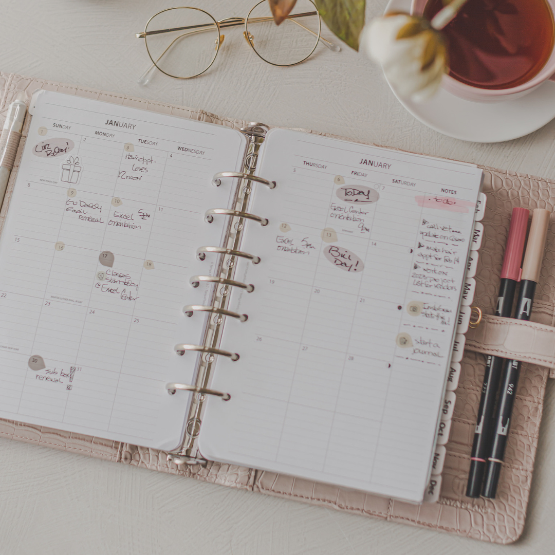 2025-2026 Dated TP Ring-Bound Planner Inserts | Monday Start