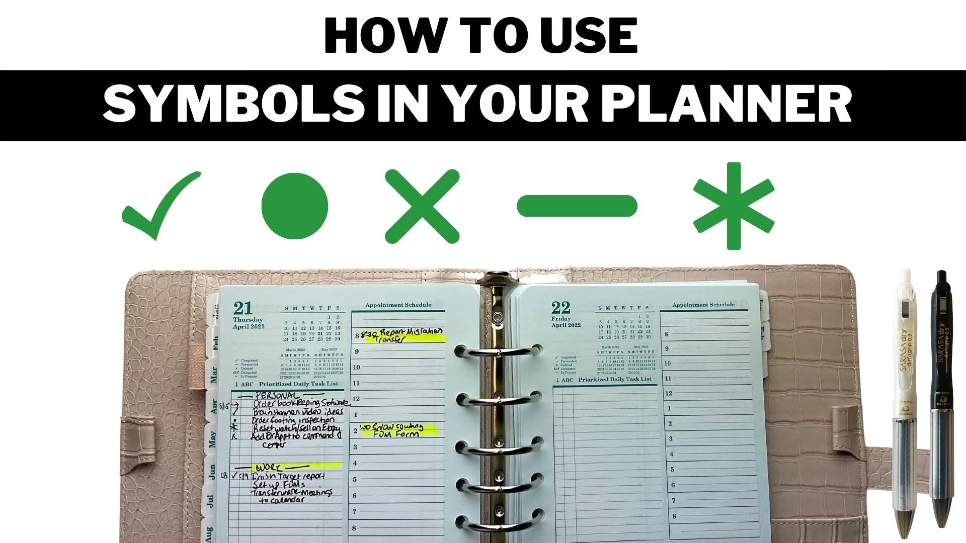 How to use symbols in your planner – TonyaPlans