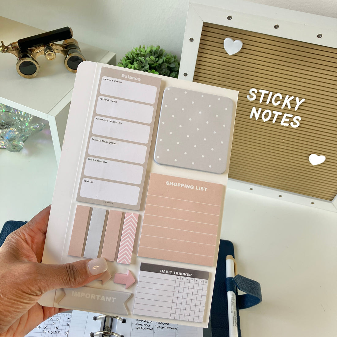 How to use sticky notes with planners – TonyaPlans