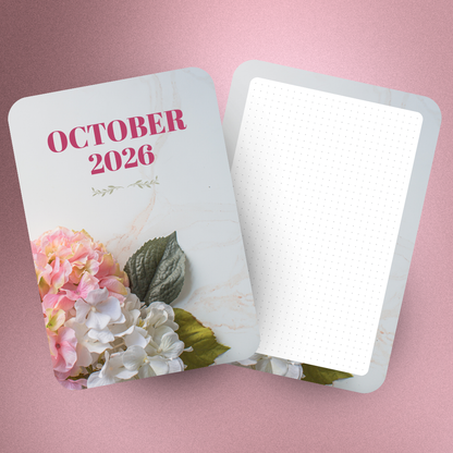 B6 Monthly Floral Jumbo Stickers  (2-Piece)