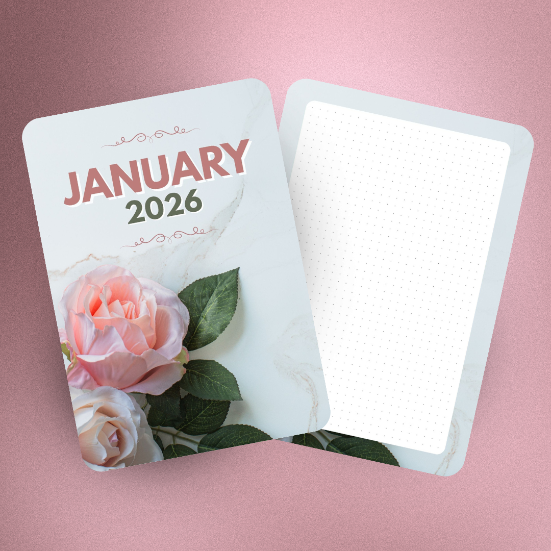 B6 Monthly Floral Jumbo Stickers  (2-Piece)