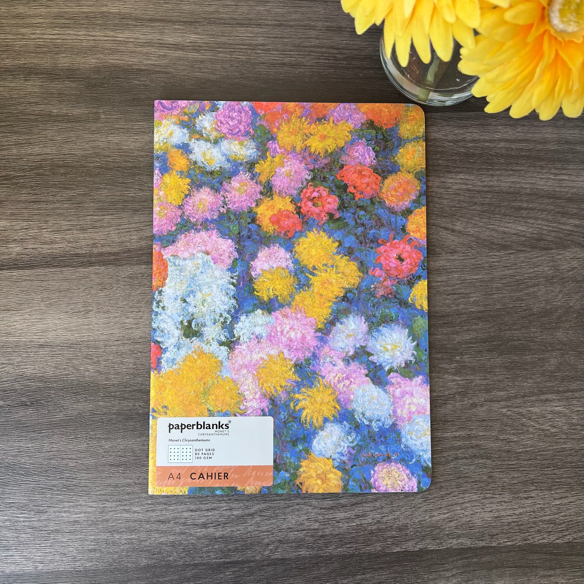 Paperblanks Monet’s Chrysanthemums Mini Lined Hardcover Journal – 176 Pages, Smyth Sewn