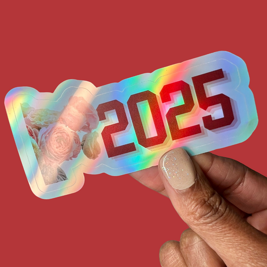 Holographic 2025 Die Cut Vinyl Sticker