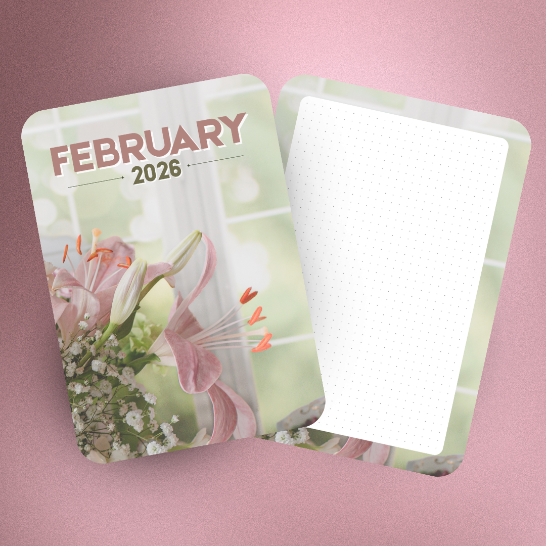 B6 Monthly Floral Jumbo Stickers  (2-Piece)