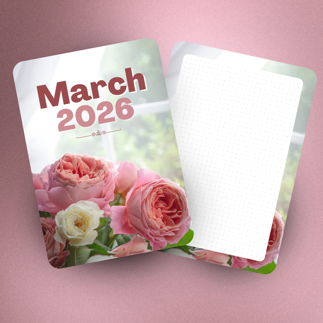 B6 Monthly Floral Jumbo Stickers  (2-Piece)