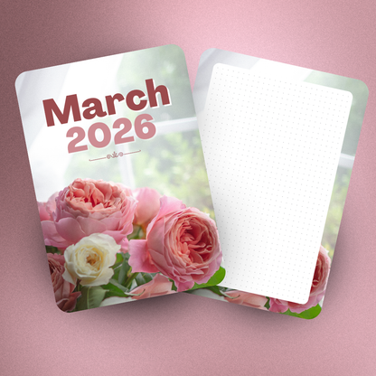 B6 Monthly Floral Jumbo Stickers  (2-Piece)