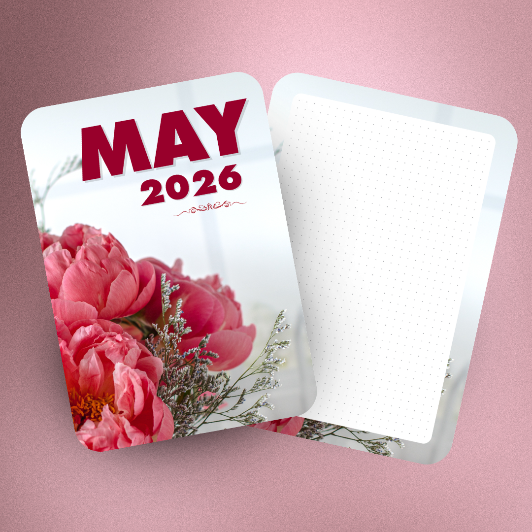 B6 Monthly Floral Jumbo Stickers  (2-Piece)