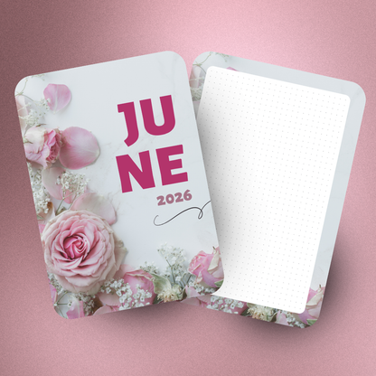B6 Monthly Floral Jumbo Stickers  (2-Piece)