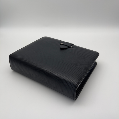 Carpeta con anillas de piel sintética de cocodrilo Tiffany - Marrón