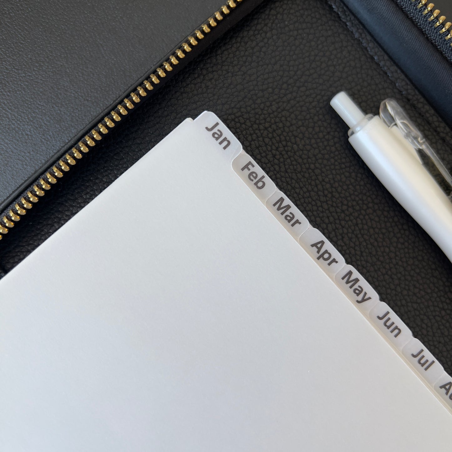 Monthly Side Minimalist Semi-Transparent Tab Dividers - Classic