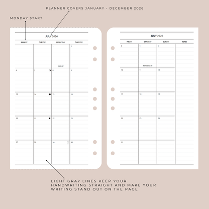 Insertos para agenda con anillas de TP Classic