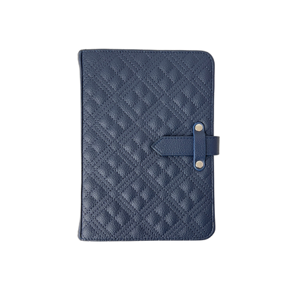 B6 Quilted Vegan Leather Planner Cover With Adjustable Slide Strap Closure