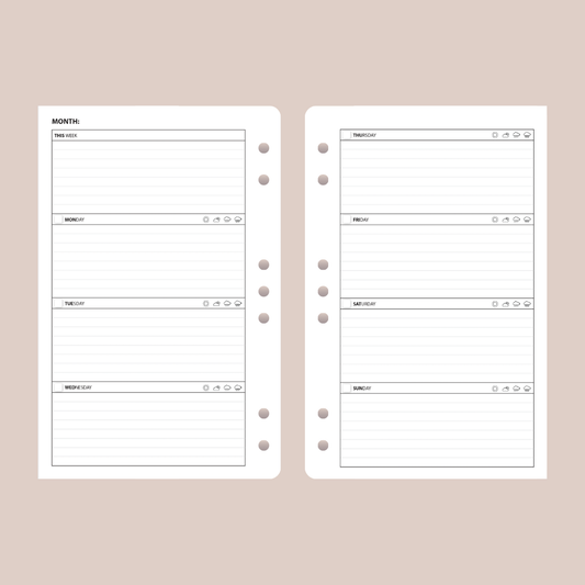 Insertos para agenda con anillas de TP Classic