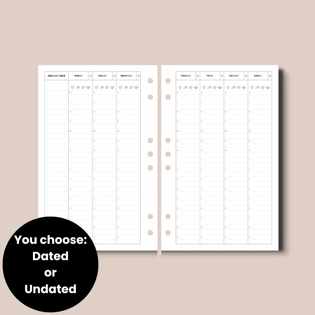 Classic - TP Weekly Ring-Bound Planner Inserts