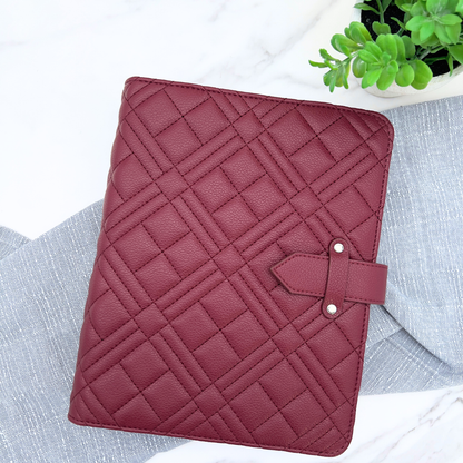 Genia Strap Binder - Burgundy