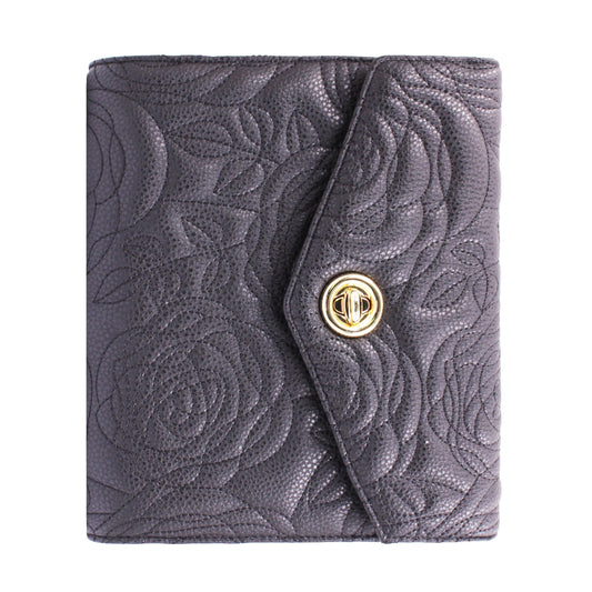 Victoria Simulated Leather Rings Black Turnlock Binder - Fits FC Classic Inserts - Includes Chain