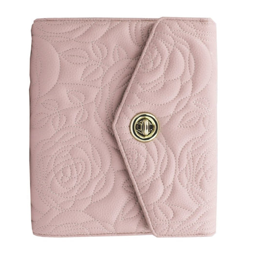 Victoria Simulated Leather Rings Pink Turnlock Binder - Classic - Includes Chain
