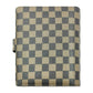 Checkered Simulated Leather Rings Brown Snap Binder - Fits FC Compact and Personal Inserts