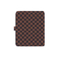 Checkered Simulated Leather Rings Brown Snap Binder - Classic
