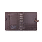 Checkered Simulated Leather Rings Brown Snap Binder - Classic