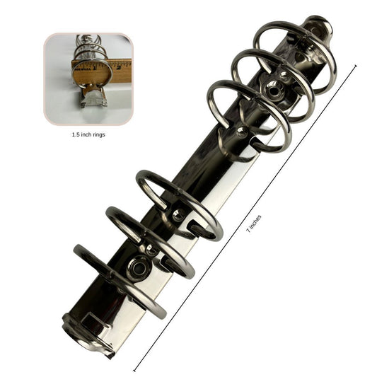 Compact Silver Removable 6 Planner Binder Replacement Rings - 1.5 Inch