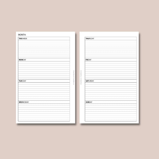 Classic Rings Size | 2023 Weekly Planner Printable Inserts - Full Package Digital Download