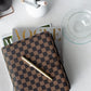 Checkered Simulated Leather Rings Brown Snap Binder - Classic
