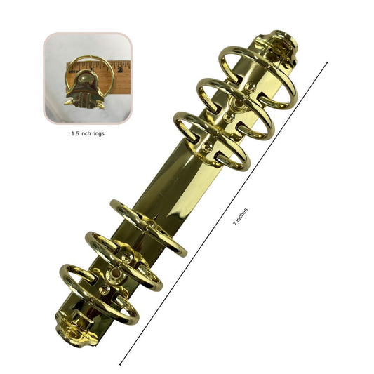 Compact Gold Removable 6 Planner Binder Replacement Rings - 1.5 Inch