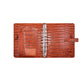 Tiffany Croc Simulated Leather Rings Strap Binder - Brown