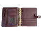 Checkered Simulated Leather Rings Brown Snap Binder - Fits FC Compact and Personal Inserts