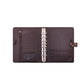 Checkered Simulated Leather Rings Brown Snap Binder - Classic