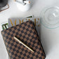 Checkered Simulated Leather Rings Brown Snap Binder - Fits FC Compact and Personal Inserts